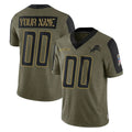 BIPIHUC Custom D.Lions Olive Salute To Service Limited Game Any Name & Numbers Stitched Jerseys