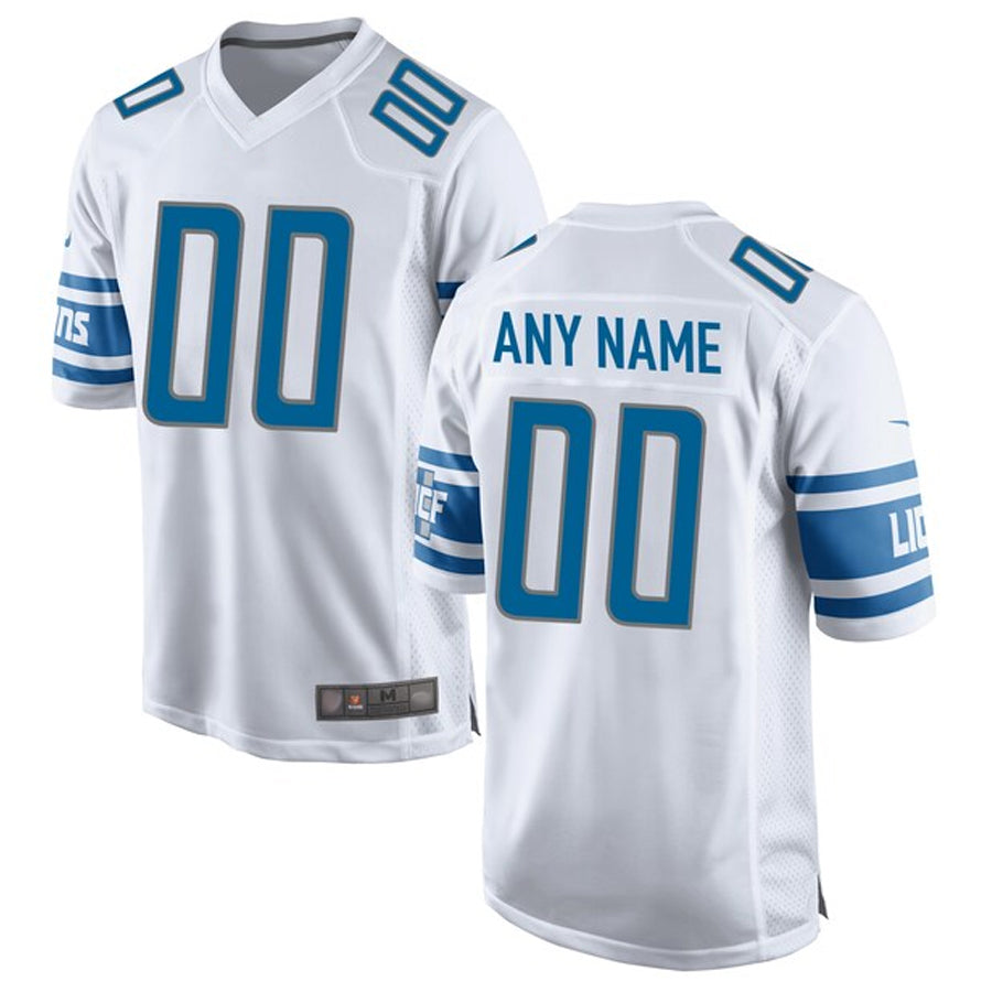 BIPIHUC Custom D.Lions White Replica Game Stitched Jerseys