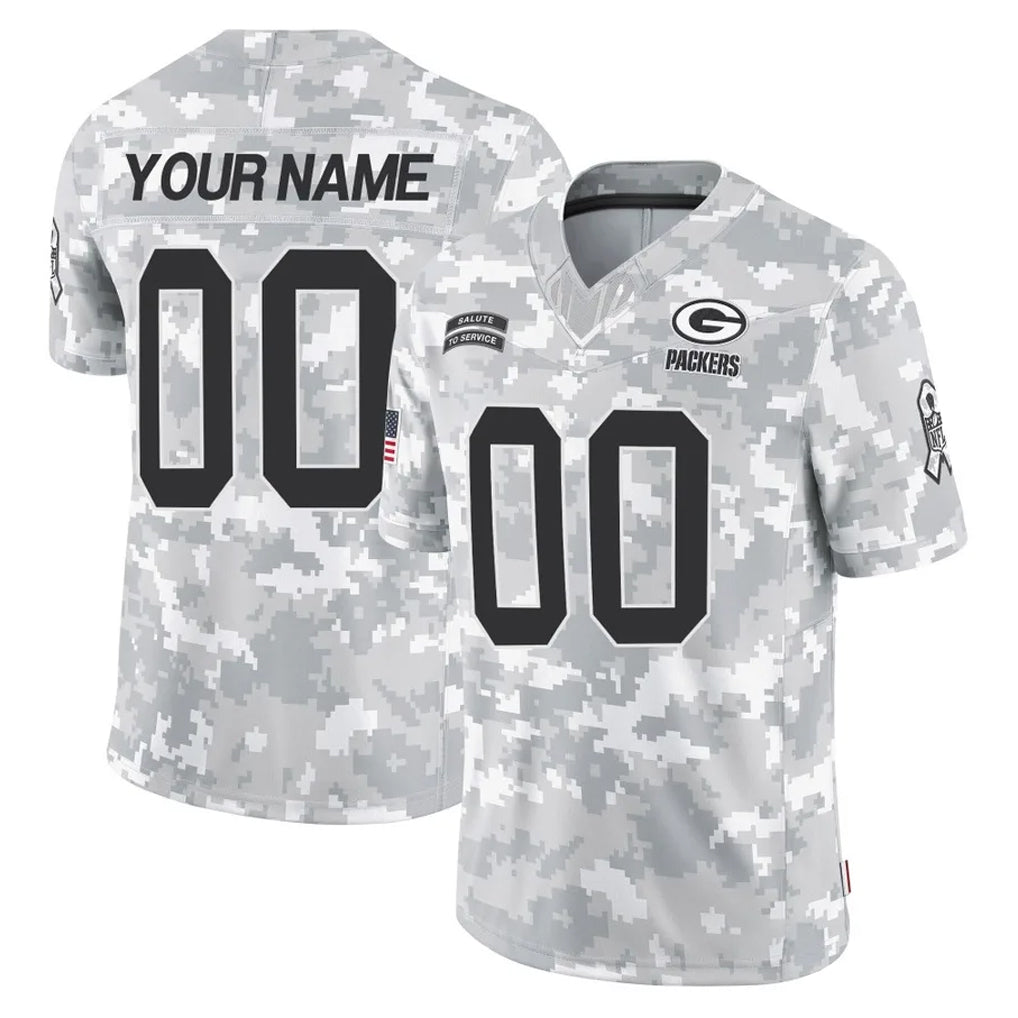 BIPIHUC Custom GB.Packers Arctic Camo Salute To Service Limited Any Name & Numbers Stitched Jerseys