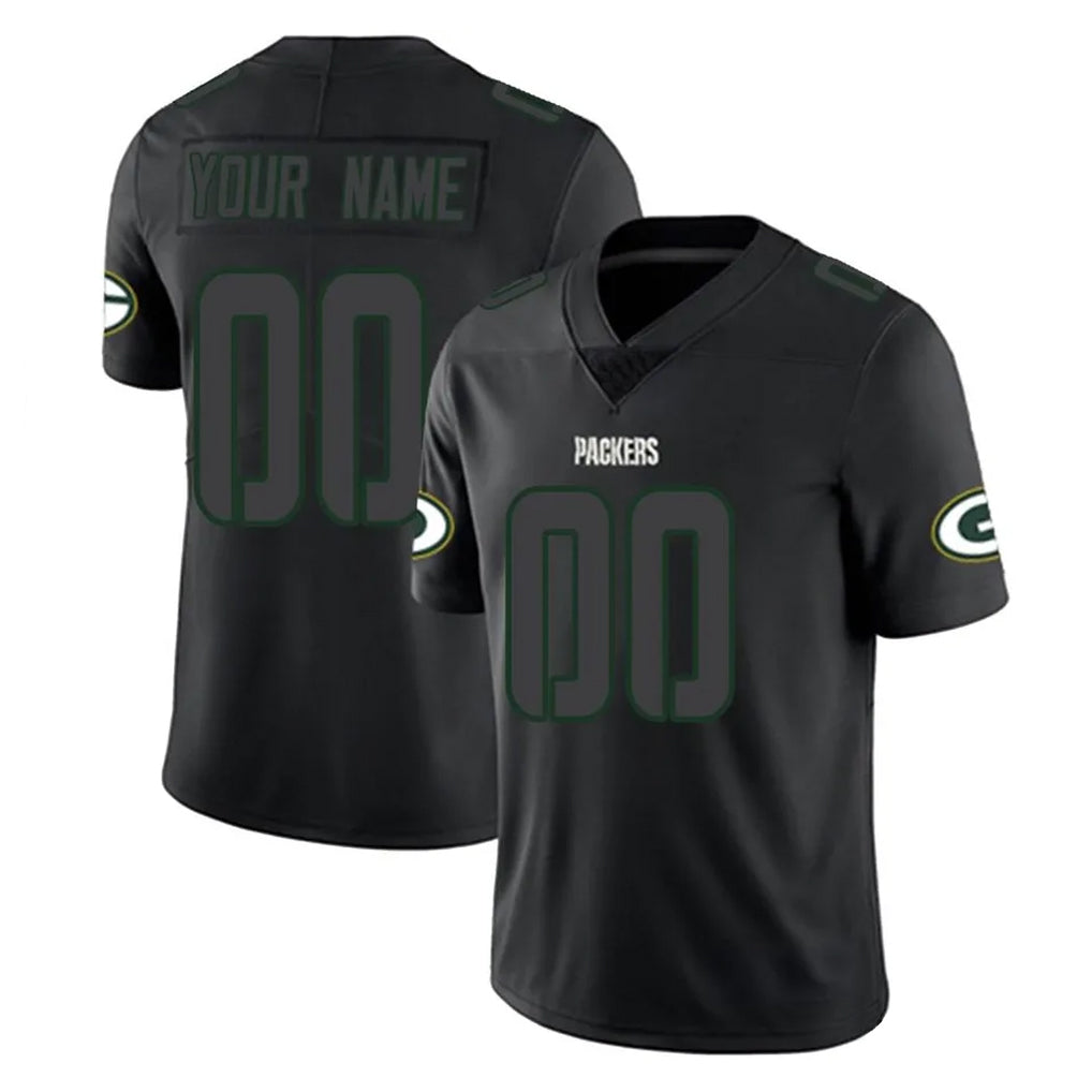 BIPIHUC Custom GB.Packers Black Impact Limited Home Game Any Name & Numbers Stitched Jerseys