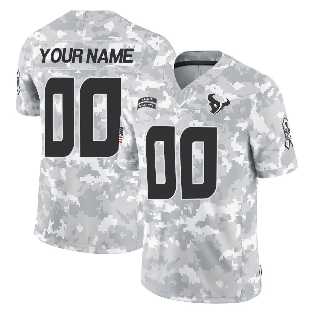 BIPIHUC Custom H.Texans Arctic Camo Salute To Service Limited Game Any Name & Numbers Stitched Jerseys