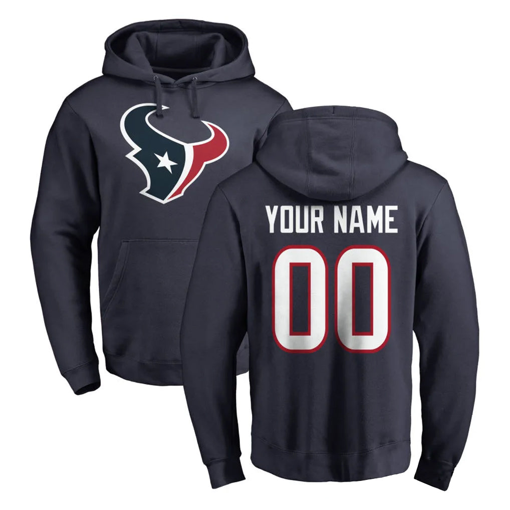 BIPIHUC Custom H.Texans Navy Pro Line Pullover Hoodie Limited Game Any Name & Numbers Stitched Jerseys