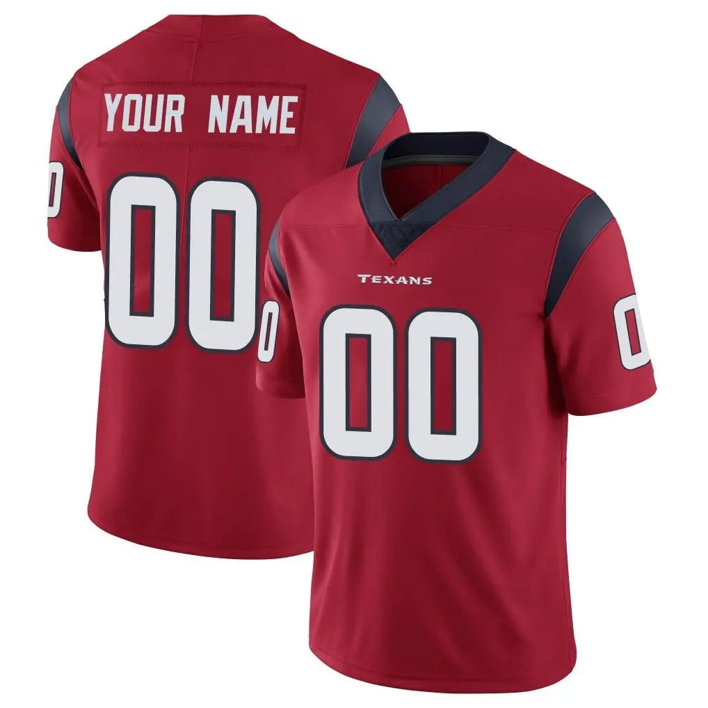 BIPIHUC Custom H.Texans Red Limited Vapor Untouchable Home Game Any Name & Numbers Stitched Jerseys