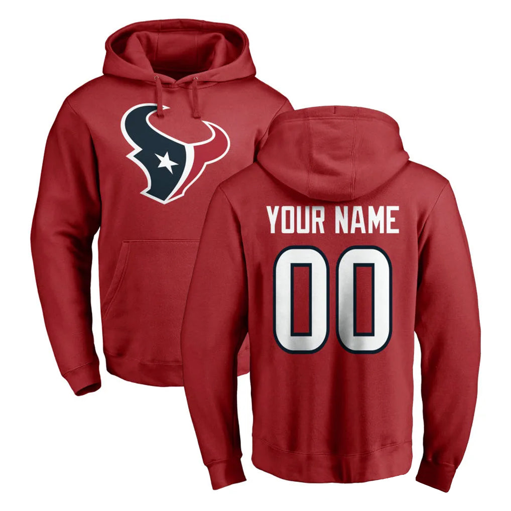 BIPIHUC Custom H.Texans Red Pro Line Pullover Hoodie Limited Game Any Name & Numbers Stitched Jerseys