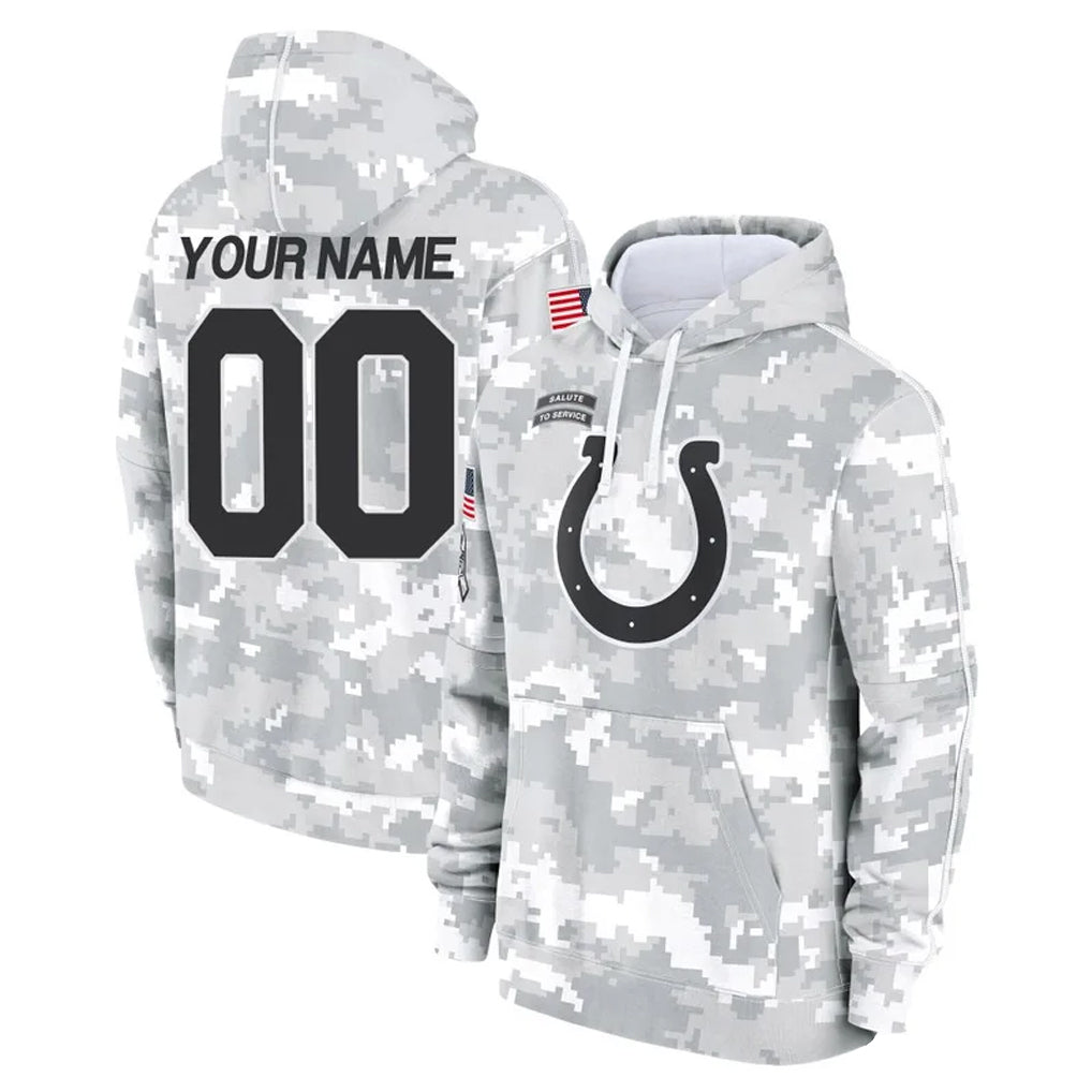BIPIHUC Custom IN.Colts Arctic Camo Salute to Service Hoodies Limited Game Any Name & Numbers Stitched Jerseys