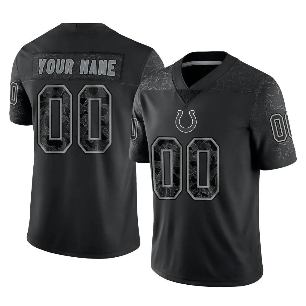 BIPIHUC Custom IN.Colts Black Reflective Limited Game Any Name & Numbers Stitched Jerseys