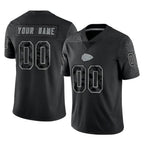 BIPIHUC Custom KC.Chiefs Black Limited Reflective Game Any Name & Numbers Stitched Jerseys