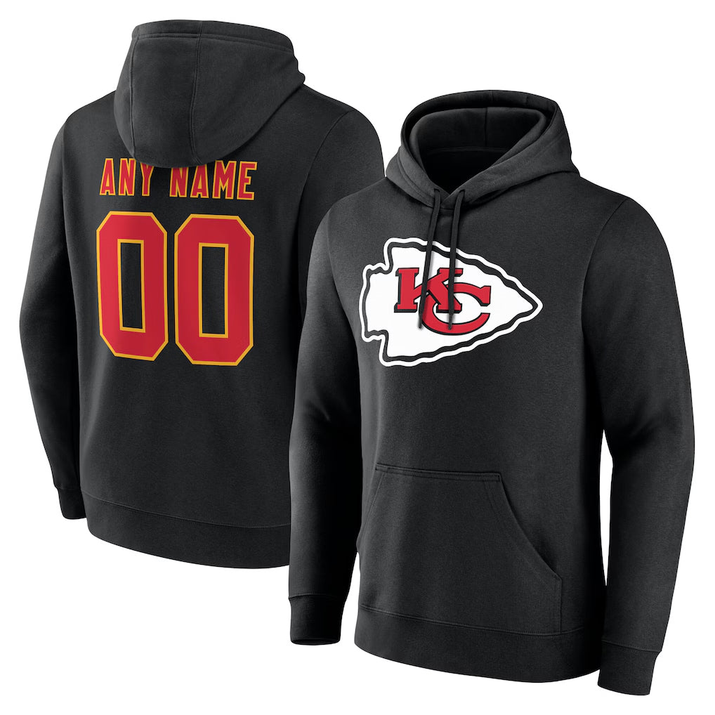 BIPIHUC Custom KC.Chiefs Gray LoGo Pullover Hoodies Limited Any Name & Numbers Stitched Jerseys