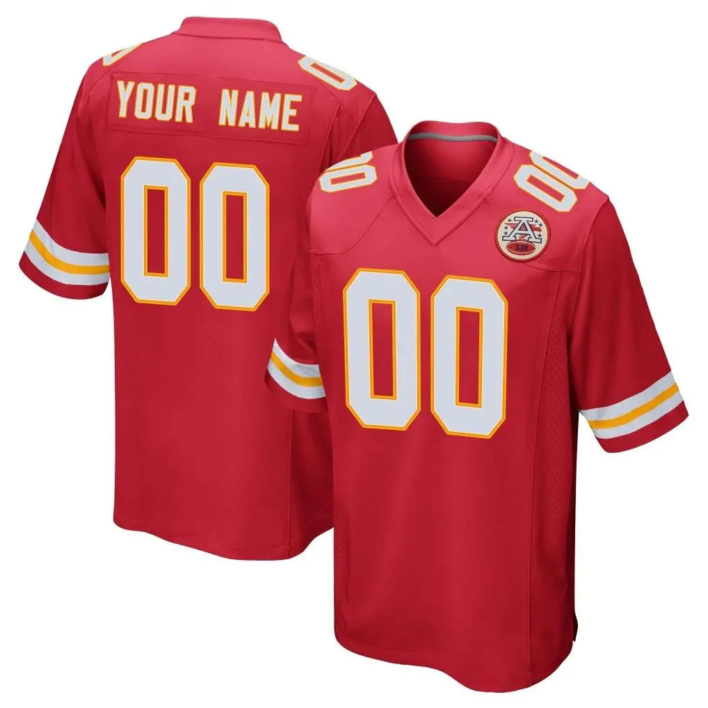 BIPIHUC Custom KC.Chiefs Red Home Game Any Name & Numbers Stitched Jerseys