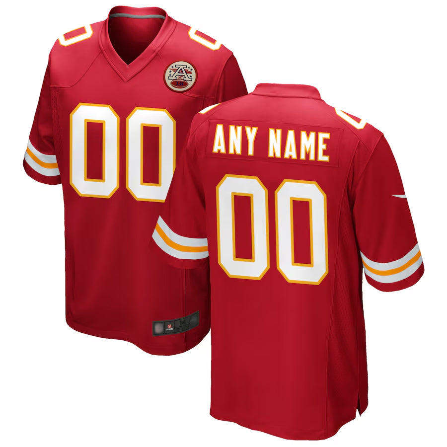 BIPIHUC Custom KC.Chiefs Red Replica Game Stitched Jerseys