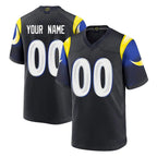 BIPIHUC Custom LA.Rams Black Midnight Rivalries Collection Home Game Any Name & Numbers Stitched Jerseys