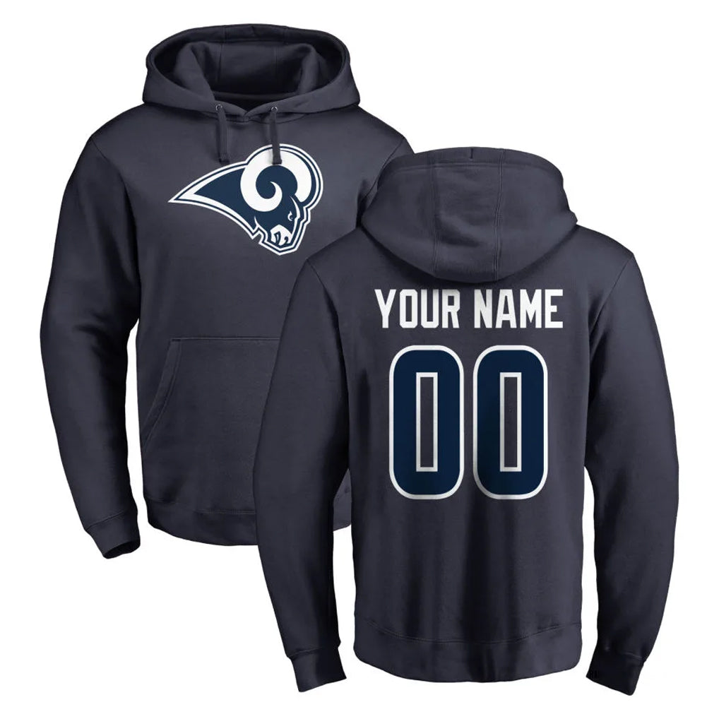 BIPIHUC Custom LA.Rams Navy Pullover Hoodie Limited Game Any Name & Numbers Stitched Jerseys