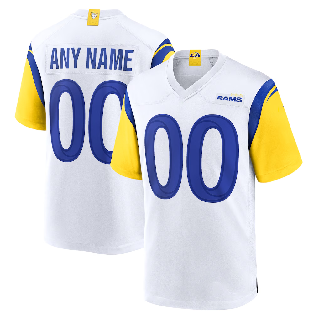 BIPIHUC Custom LA.Rams White Alternate Stitched Jerseys