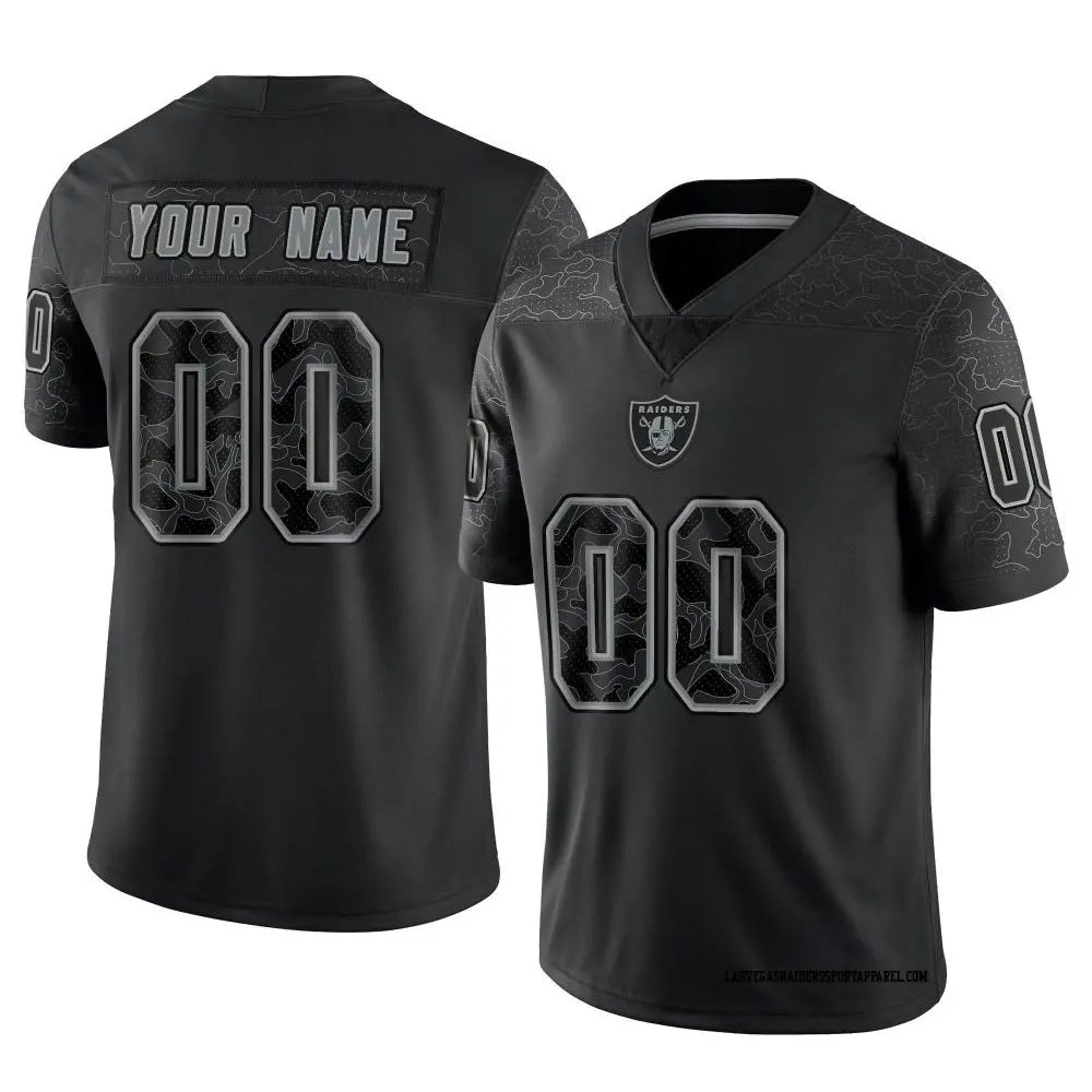 BIPIHUC Custom LV.Raiders Black RFLCTV Limited Stitched Jerseys