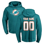 BIPIHUC Custom M.Dolphins Aqua LOGO Pullover Hoodies Limited Any Name & Numbers Stitched Jerseys