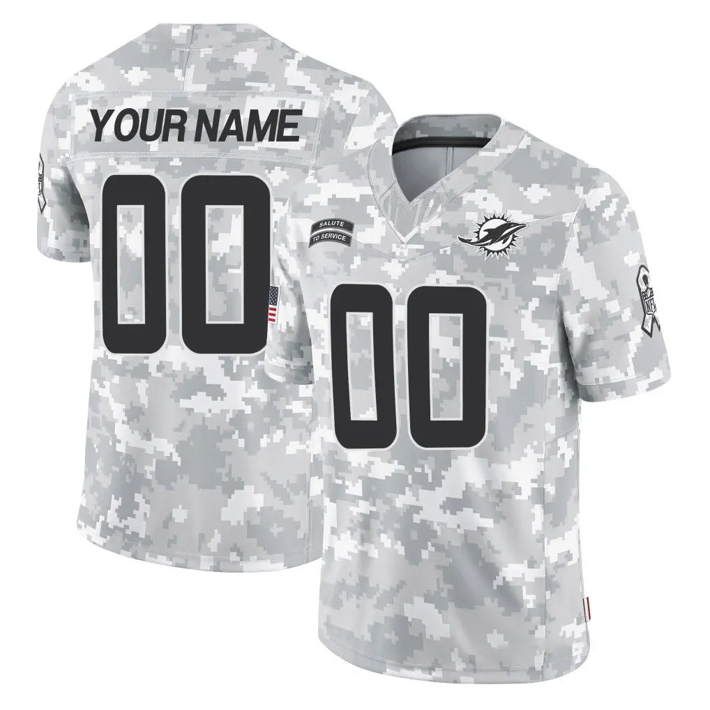 BIPIHUC Custom M.Dolphins Arctic Camo Salute To Service Limited Game Any Name & Numbers Stitched Jerseys