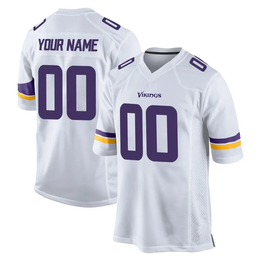 BIPIHUC Custom MN.Vikings White Home Game Any Name & Numbers Stitched Jerseys