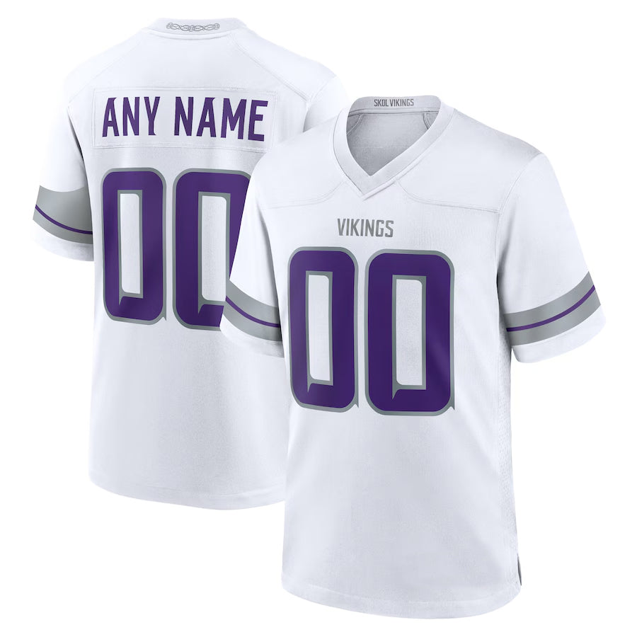 BIPIHUC Custom MN.Vikings White Alternate Game Stitched Jerseys