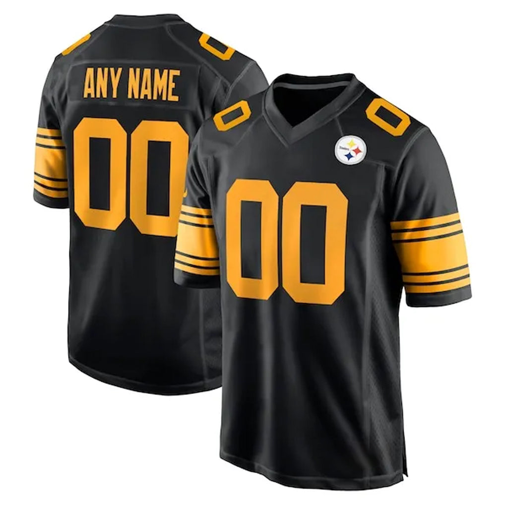 BIPIHUC Custom P.Steelers Black Color Rush Home Game Any Name & Numbers Stitched Jerseys