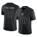 BIPIHUC Custom P.Steelers Black Reflective Limited Home Game Any Name & Numbers Stitched Jerseys