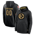 BIPIHUC Custom P.Steelers Black Salute to Service Hoodies Limited Game Any Name & Numbers Stitched Jerseys