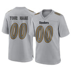 BIPIHUC Custom P.Steelers Gray Atmosphere Fashion Home Game Any Name & Numbers Stitched Jerseys
