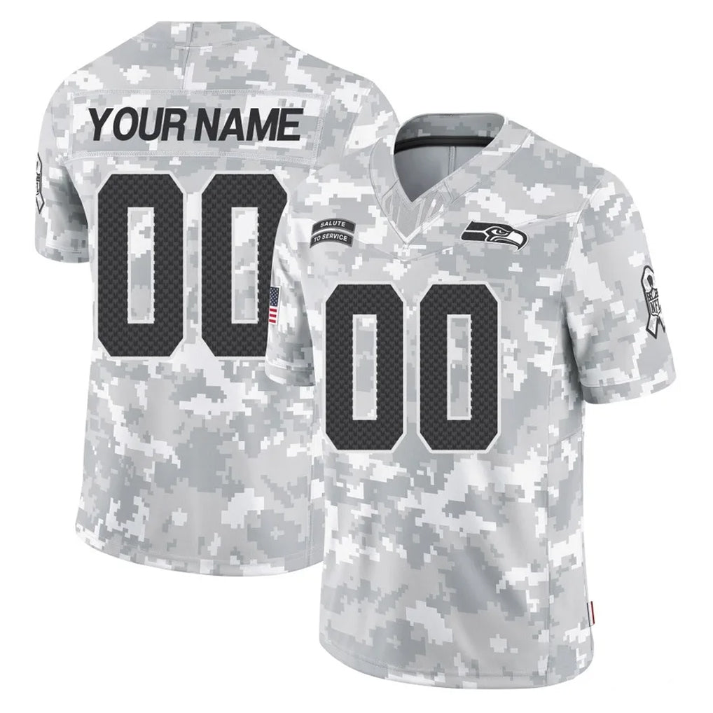 BIPIHUC Custom S.Seahawks Arctic Camo Limited Salute To Service Home Game Any Name & Numbers Stitched Jerseys