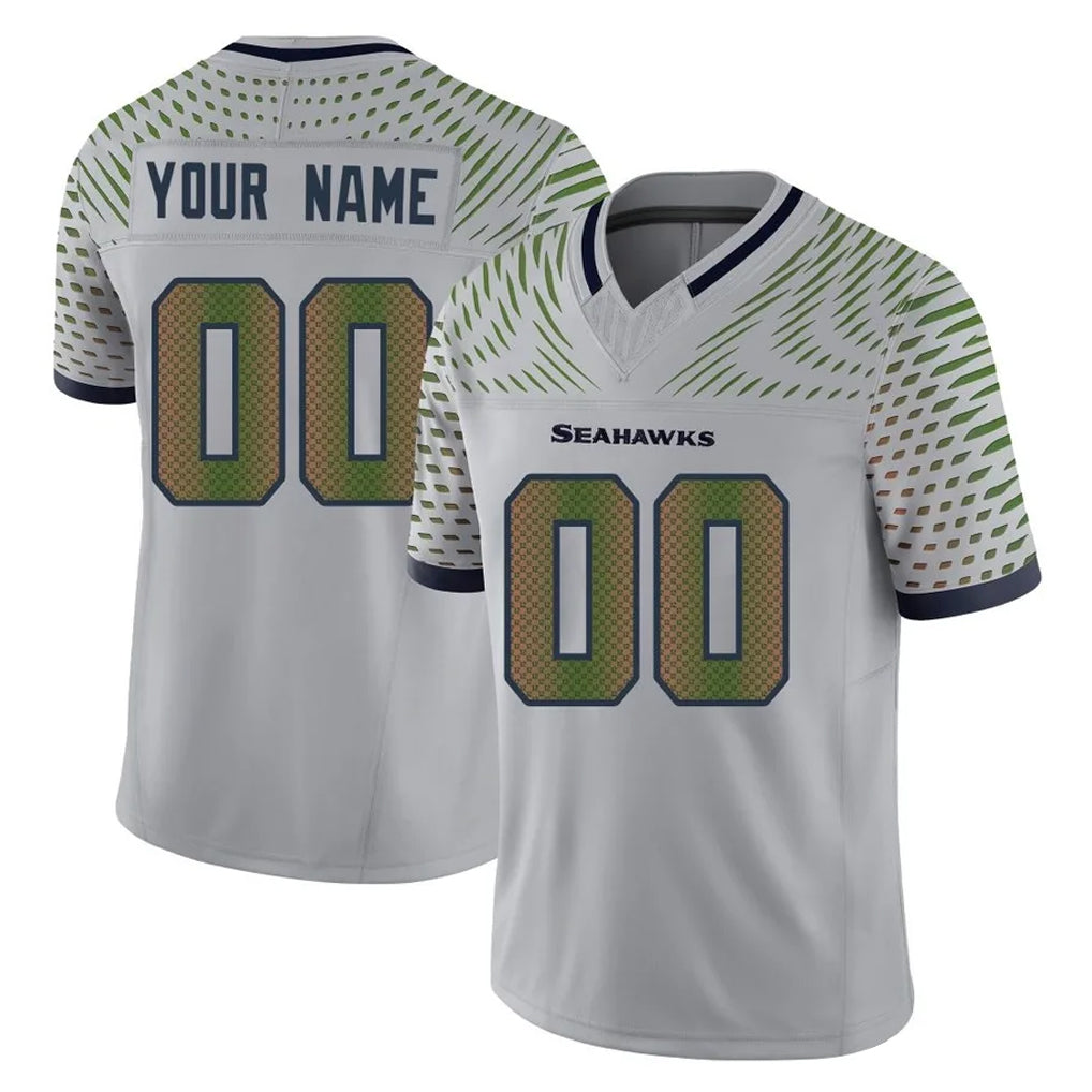 BIPIHUC Custom S.Seahawks Grey Limited 2025 Rivalries Collection Home Game Any Name & Numbers Stitched Jerseys