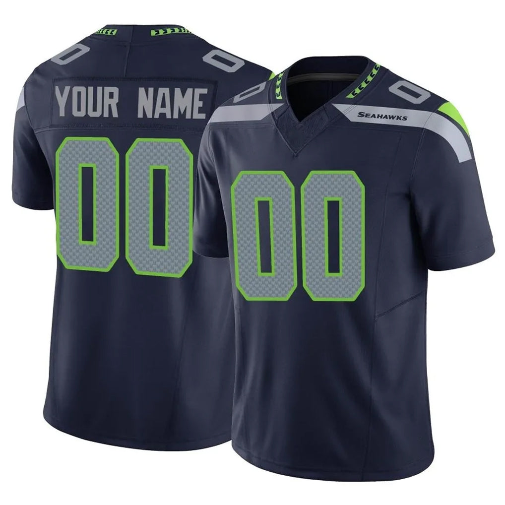 BIPIHUC Custom S.Seahawks Navy Limited Vapor F.U.S.E. Home Game Any Name & Numbers Stitched Jerseys