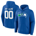 BIPIHUC Custom S.Seahawks Royal LOGO Pullover Hoodies Game Any Name & Numbers Stitched Jerseys
