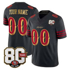 BIPIHUC Custom SF.49ers Black Limited 80th Rivalries Collection Home Game Any Name & Numbers Stitched Jerseys