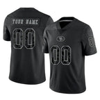 BIPIHUC Custom SF.49ers Black Limited Reflective Home Game Any Name & Numbers Stitched Jerseys