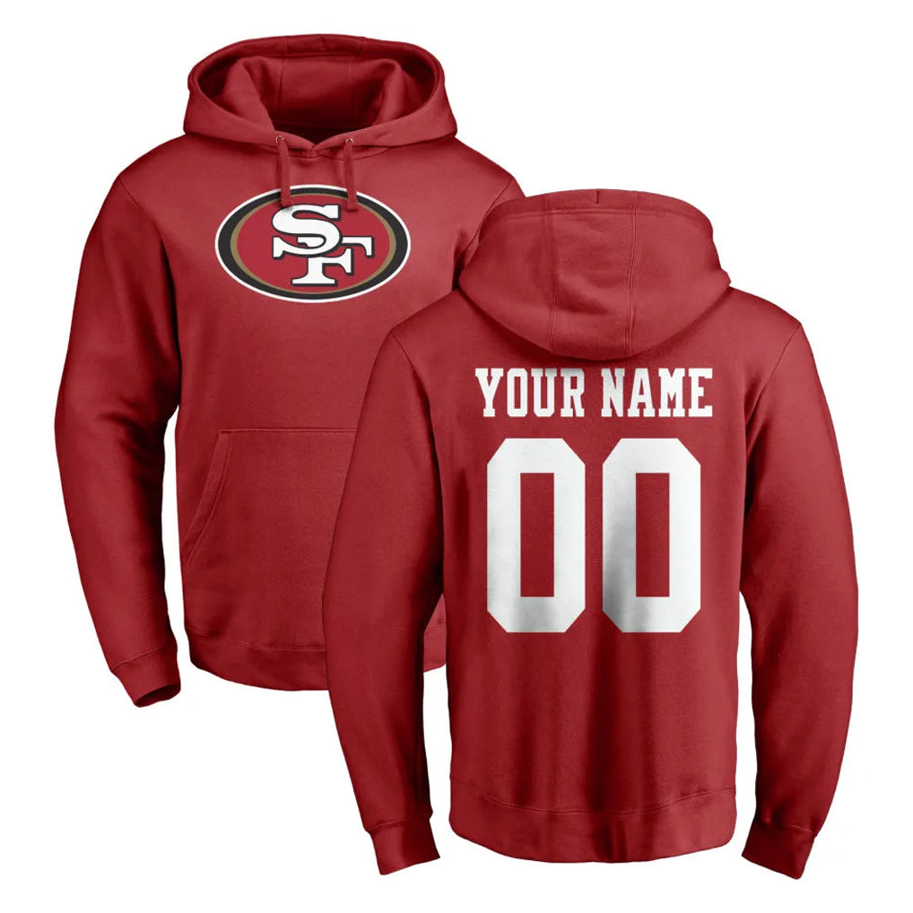 BIPIHUC Custom SF.49ers Red LOGO Pullover Hoodies Home Game Any Name & Numbers Stitched Jerseys
