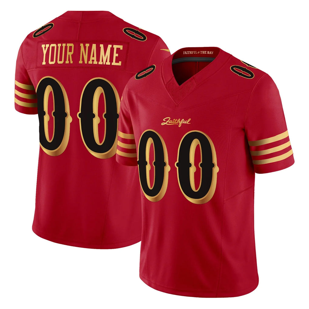 BIPIHUC Custom SF.49ers Red Rivalries Vapor Limited Home Game Any Name & Numbers Stitched Jerseys