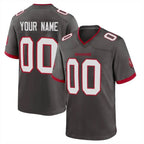 BIPIHUC Custom TB.Buccaneers Pewter Alternate Home Game Any Name & Numbers Stitched Jerseys