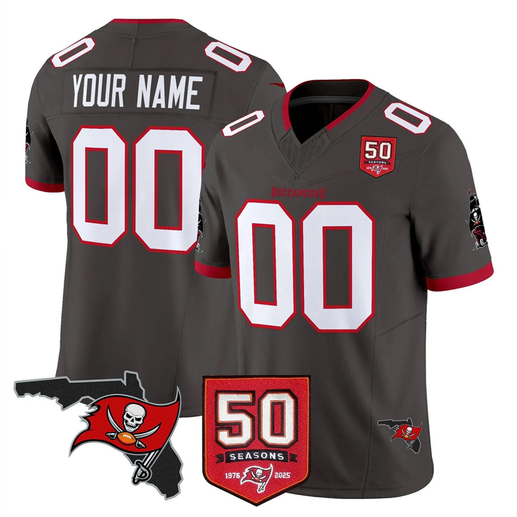 BIPIHUC Custom TB.Buccaneers Pewter Limited 2026 Season Vapor F.U.S.E. Home Game Any Name & Numbers Stitched Jerseys