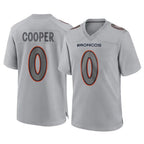 BIPIHUC D.Broncos #0 Jonathon Cooper Player Gray Atmosphere Fashion Limited Game Stitched Jerseys