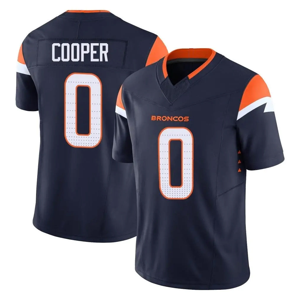 BIPIHUC D.Broncos #0 Jonathon Cooper Player Navy Limited Vapor F.U.S.E. Home Game Stitched Jerseys