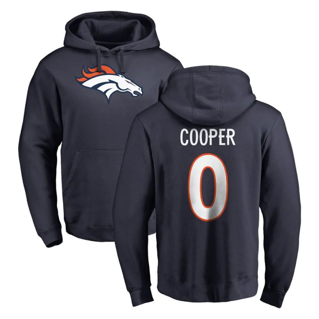 BIPIHUC D.Broncos #0 Jonathon Cooper Player Navy Pullover Hoodie Limited Stitched Jerseys