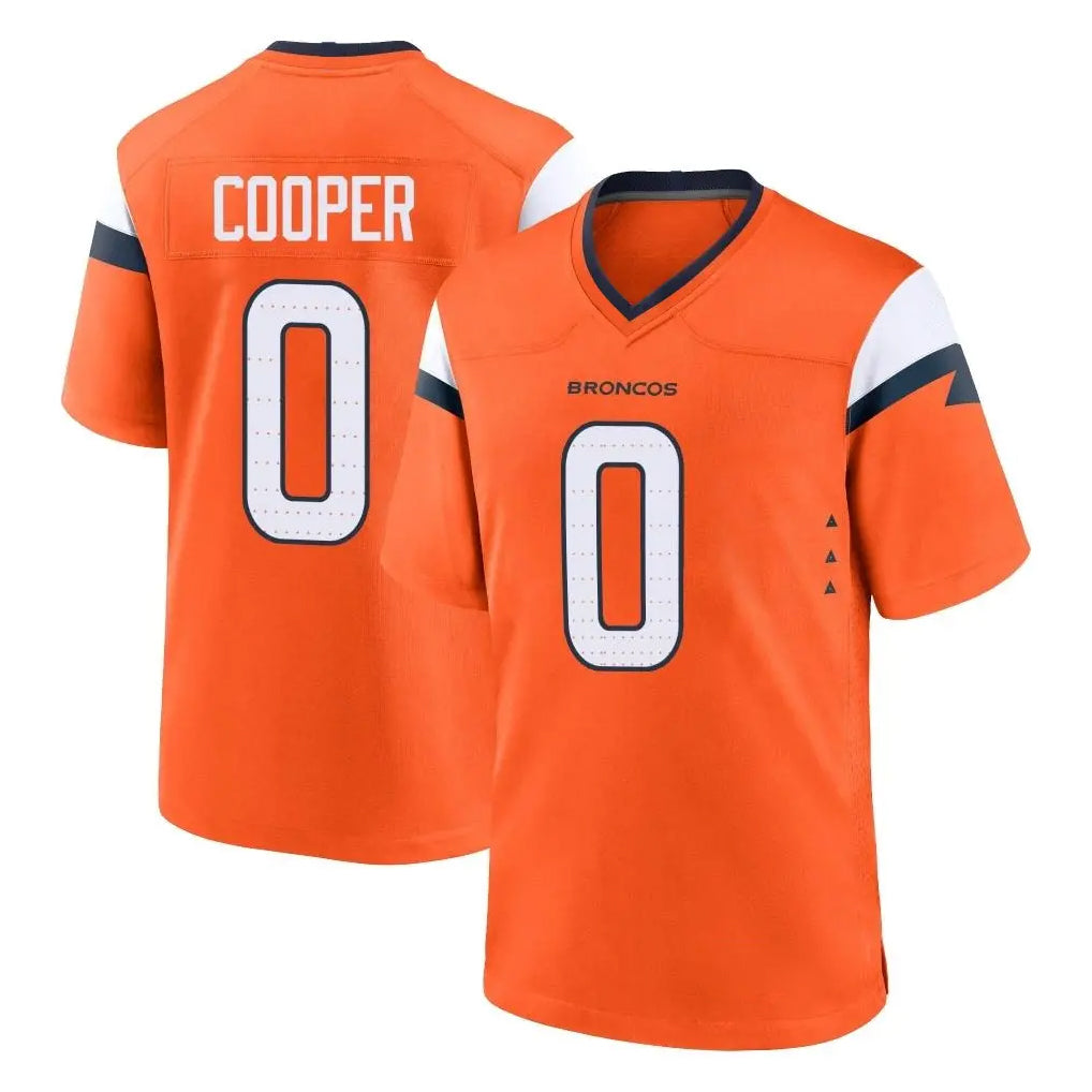 BIPIHUC D.Broncos #0 Jonathon Cooper Player Orange Home Game Stitched Jerseys