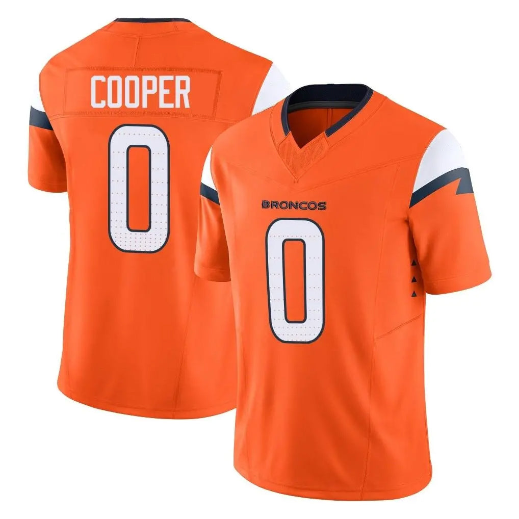 BIPIHUC D.Broncos #0 Jonathon Cooper Player Orange Vapor F.U.S.E. Limited Home Game Stitched Jerseys
