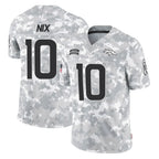 BIPIHUC D.Broncos #10 Bo Nix Player Arctic Camo Salute To Service Limited Stitched Jerseys