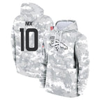 BIPIHUC D.Broncos #10 Bo Nix Player Arctic Camo Salute to Service Hoodies Limited Game Stitched Jerseys