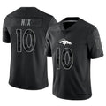 BIPIHUC D.Broncos #10 Bo Nix Player Black RFLCTV Limited  Jerseys
