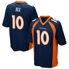 BIPIHUC D.Broncos #10 Bo Nix Player Navy Game Stitched Jerseys