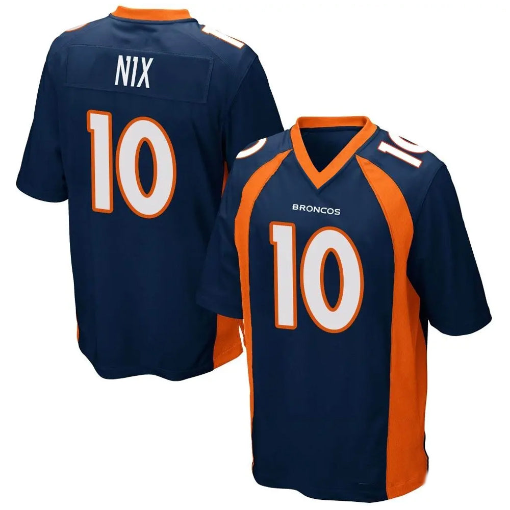 BIPIHUC D.Broncos #10 Bo Nix Player Navy Game Stitched Jerseys