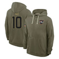 BIPIHUC D.Broncos #10 Bo Nix Player Olive Salute to Service Pullover Hoodies Limited Stitched Jerseys