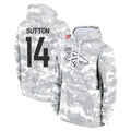 BIPIHUC D.Broncos #14 Courtland Sutton Player Arctic Camo Salute to Service Hoodies Limited Game Stitched Jerseys
