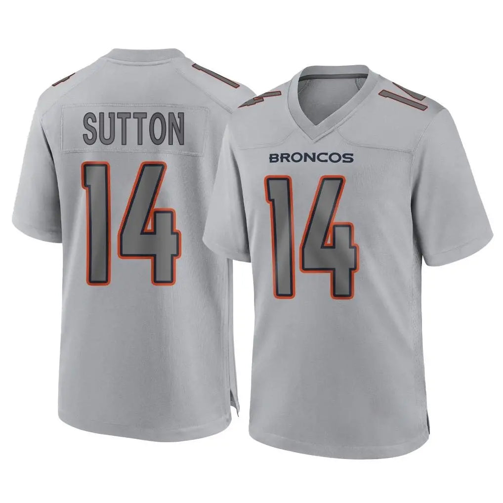 BIPIHUC D.Broncos #14 Courtland Sutton Player Gray Atmosphere Fashion Limited Game Stitched Jerseys