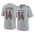 BIPIHUC D.Broncos #14 Courtland Sutton Player Gray Atmosphere Fashion Limited Game Stitched Jerseys